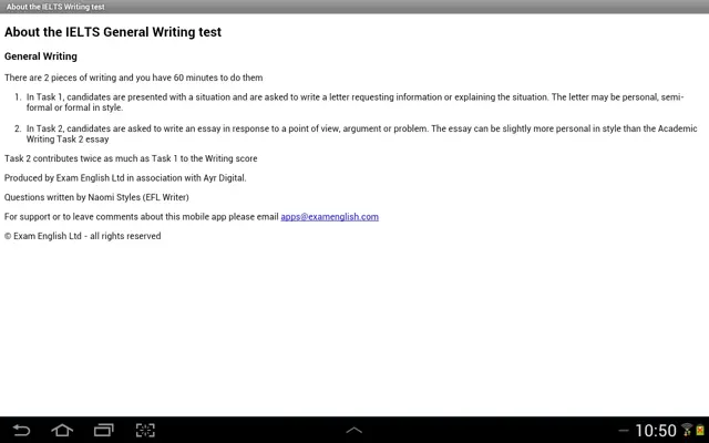 IELTS Writing android App screenshot 0