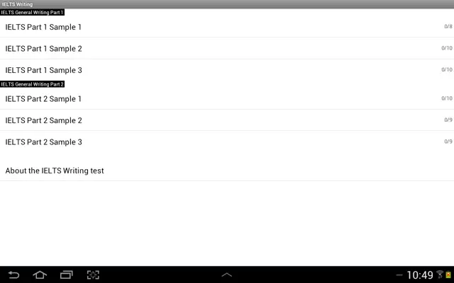 IELTS Writing android App screenshot 3